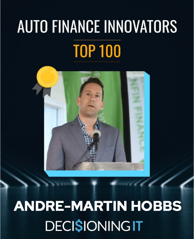 Andre-Martin Hobbs of DecisioningIT Named as a Top 100 Auto Finance Innovator in 2021 Auto Finance Innovators Award