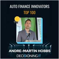 Andre-Martin Hobbs has been named as a Top 100 Auto Finance Innovator in the 2021 Auto Finance Innovator Awards