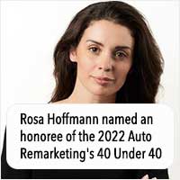 Rosa Hoffmann named an honoree of the 2022 Auto Remarketing's 40 Under 40