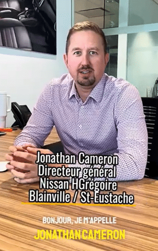 Témoignage Directeur Général - Jonathan Cameron - Nissan Blainville et st-Eustache